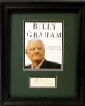 Billy Graham autographed cut