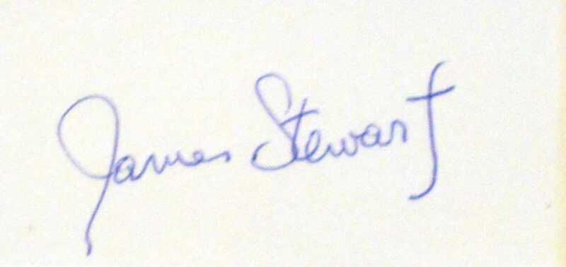 James Stewart autograph