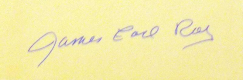 James Earl Ray autograph