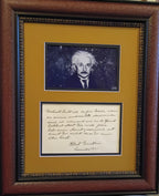 Albert Einstein signed note