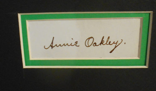 Authentic Annie Oakley signature