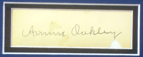 Authentic Annie Oakley signature