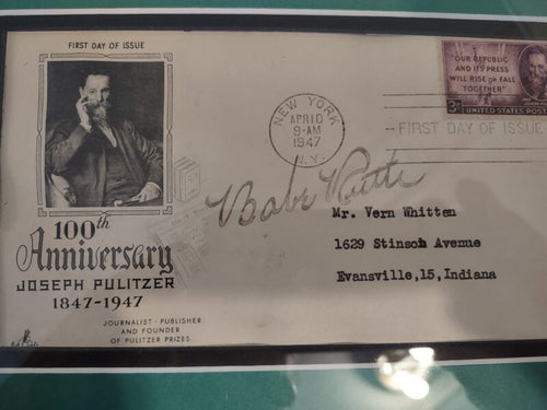 Babe Ruth autographed envelope