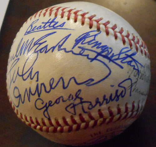 Beatles autographed baseball