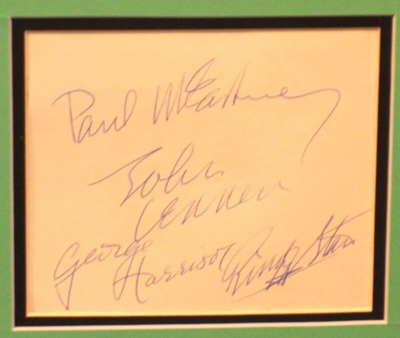 Beatles autographs cut
