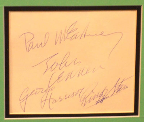 Beatles autographs cut