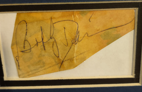 Bobby Darin signed memorabilia