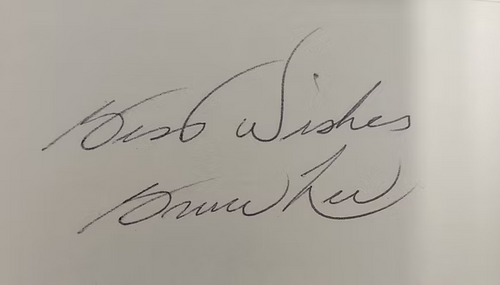 Bruce Lee signed memorabilia