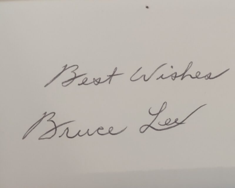 Bruce Lee signed photo