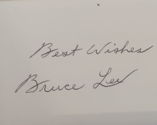 Bruce Lee signed photo