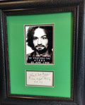 Charles Manson autograph