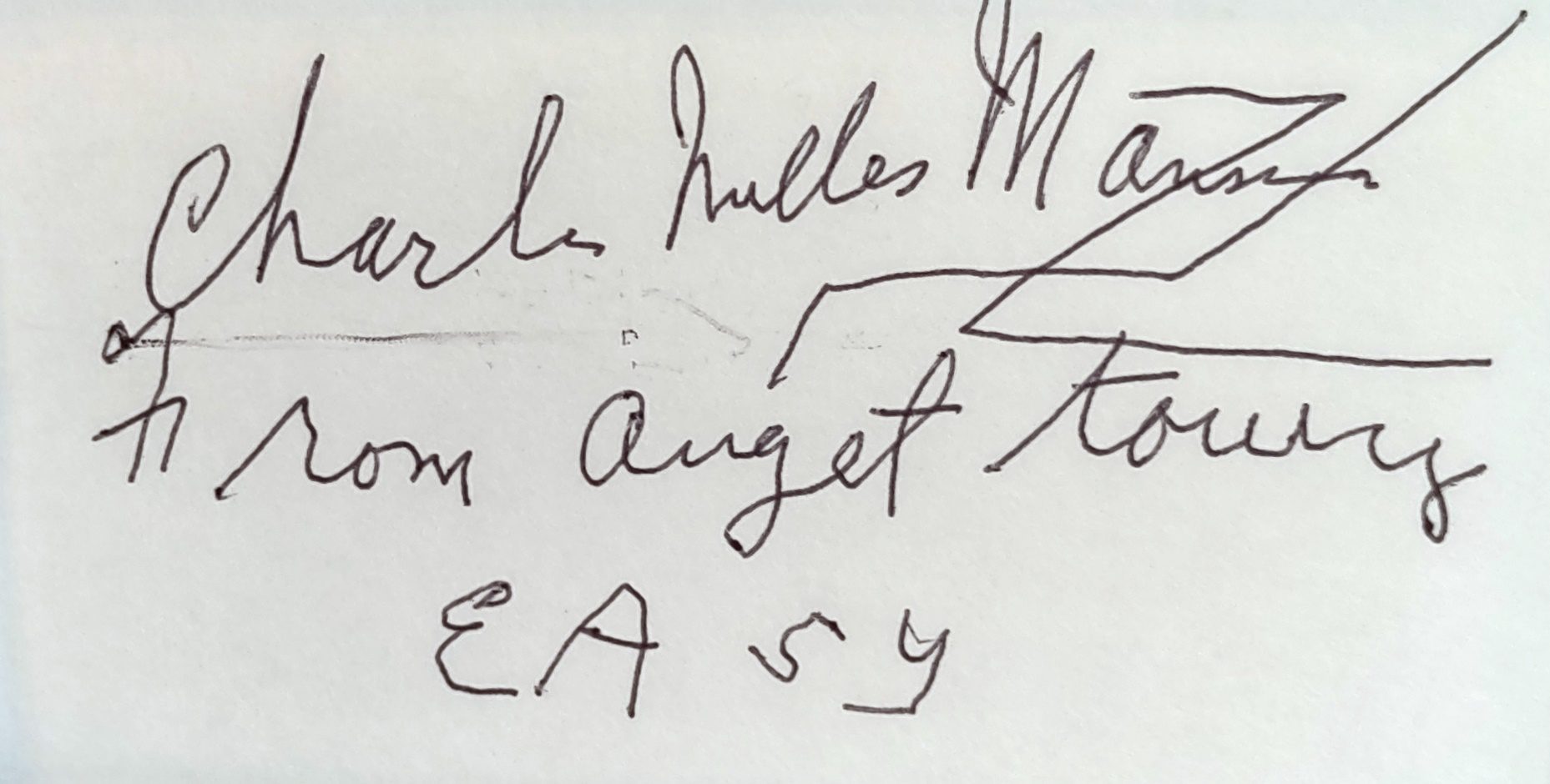 Charles Manson signed memorabilia