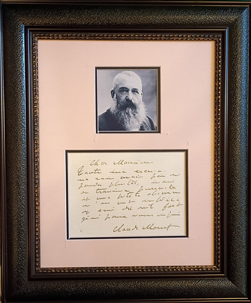 Claude Monet autograph