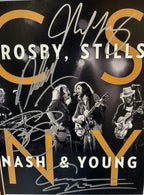 Crosby, Stills, Nash and Young autographed photo