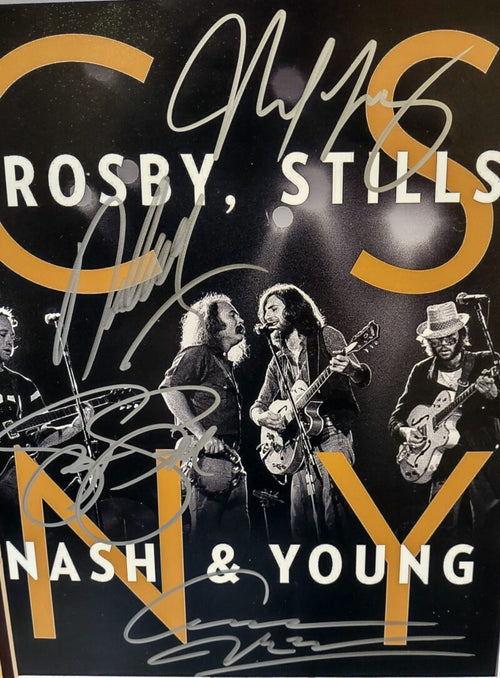 Crosby, Stills, Nash and Young autographed photo