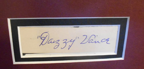 Dazzy Vance autograph