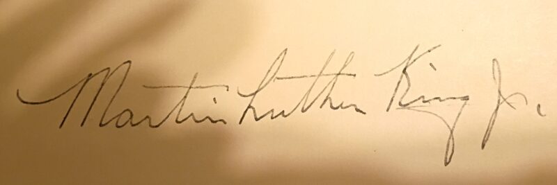 Dr. Martin Luther King Jr. autograph