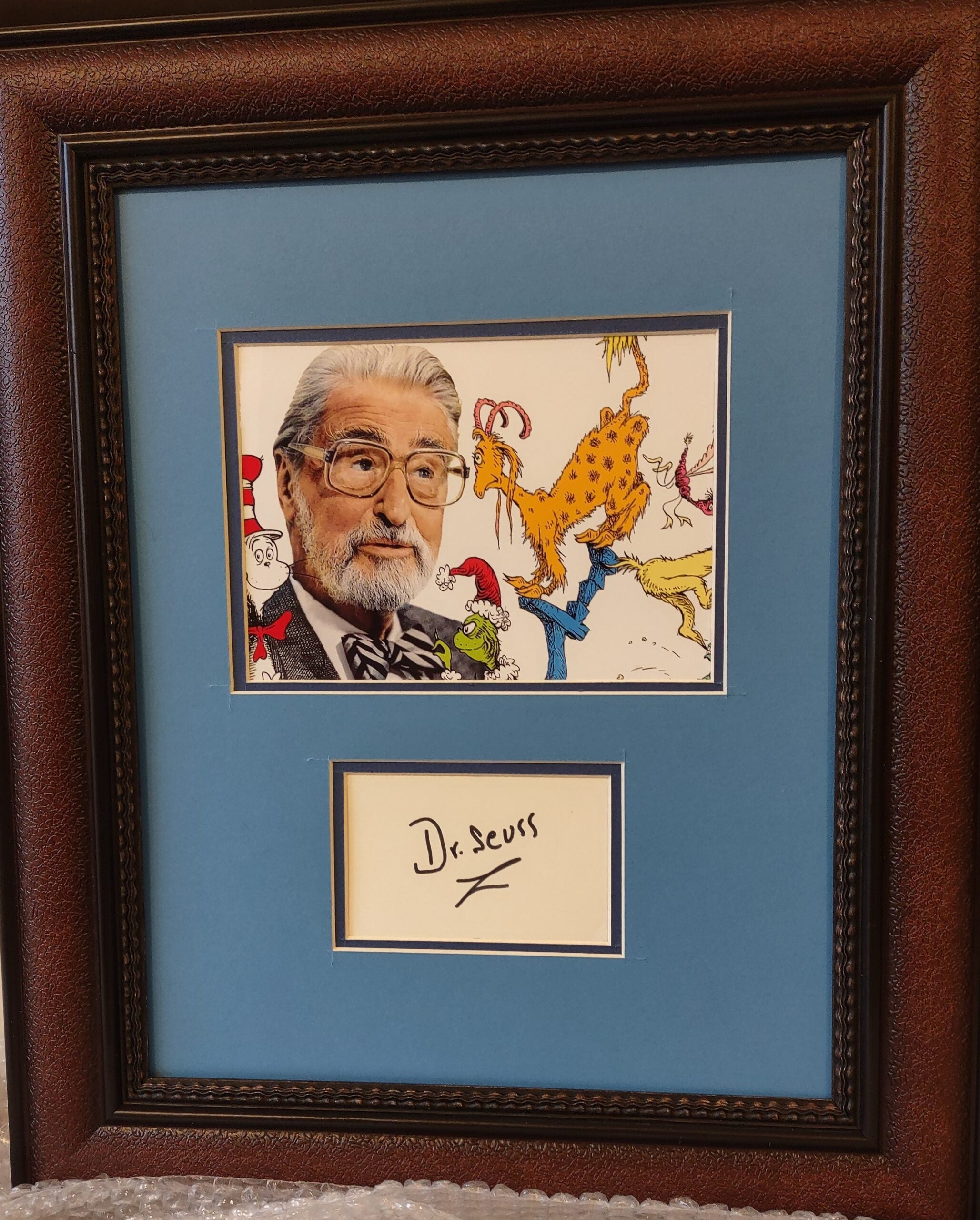 Dr. Suess autographed cut