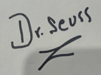Dr. Suess autographed cut
