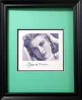 Grace Kelly autograph