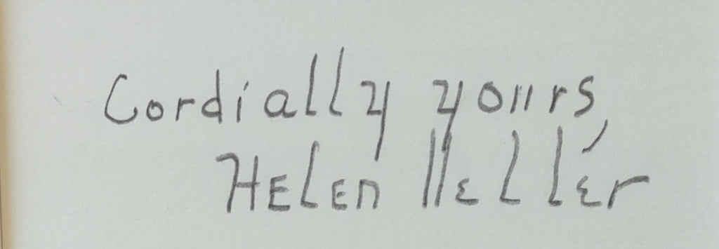 Hellen Keller autograph