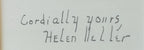 Hellen Keller autograph
