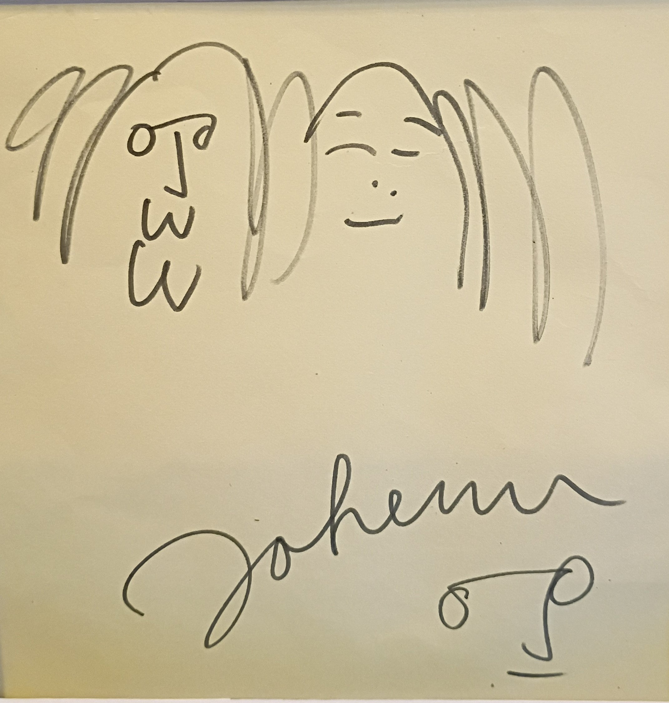 John Lennon signed photo