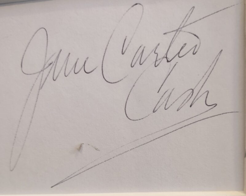 Johnny and June Carter Cash autographs