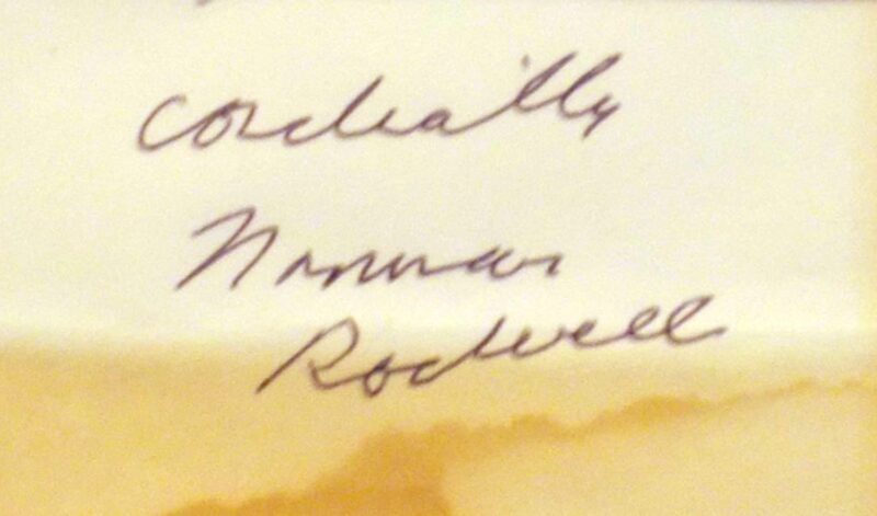 Norman Rockwell signed photo