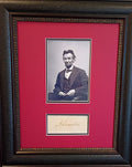 President Abraham Lincoln autograph