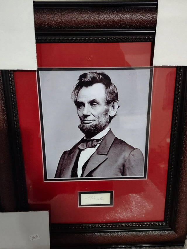 President Abraham Lincoln autograph cut