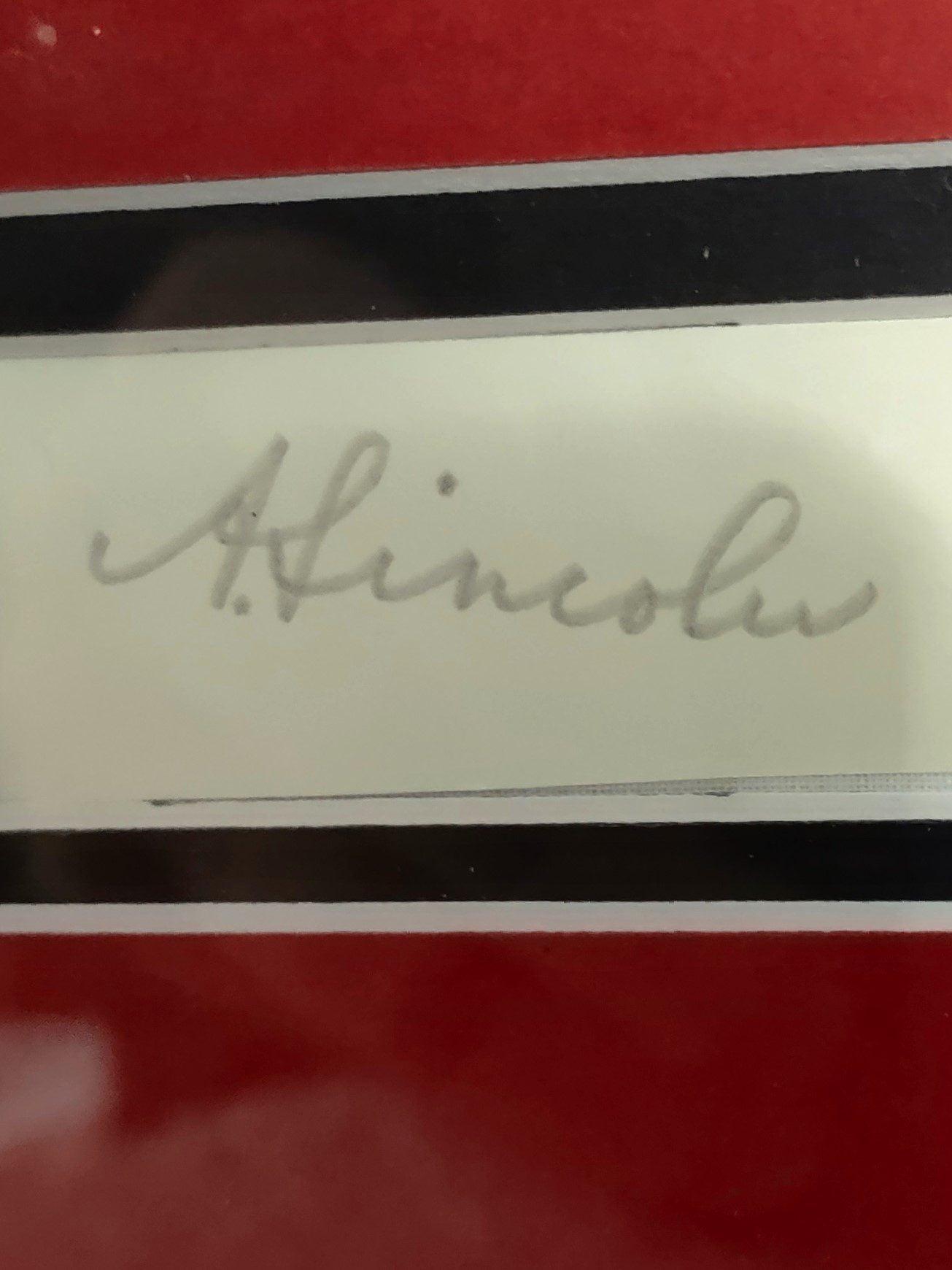 President Abraham Lincoln autograph cut