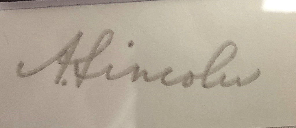 President Abraham Lincoln autograph cut