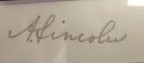 President Abraham Lincoln autograph cut