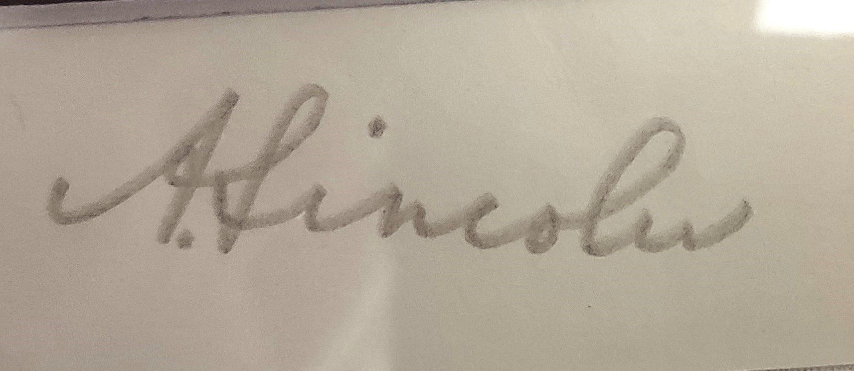 President Abraham Lincoln autograph cut