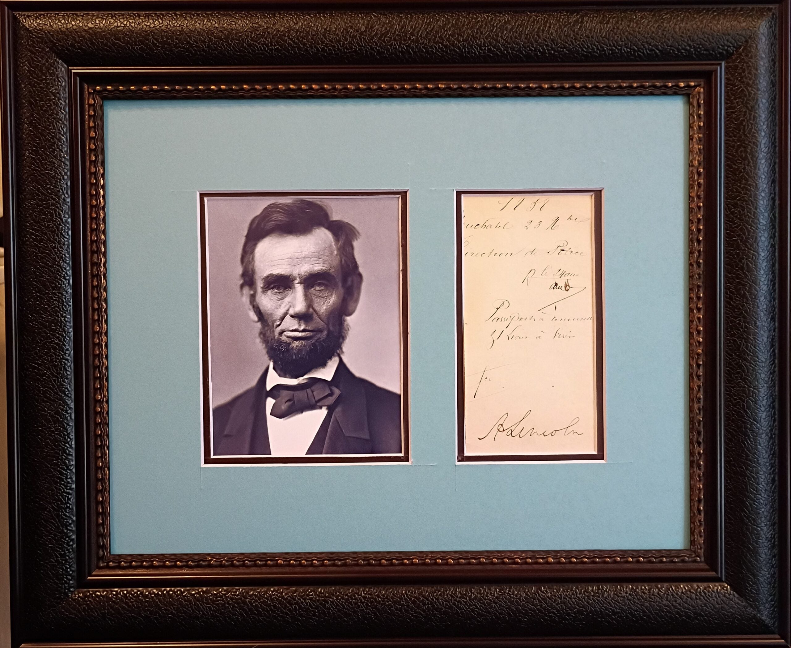 President Abraham Lincoln signature