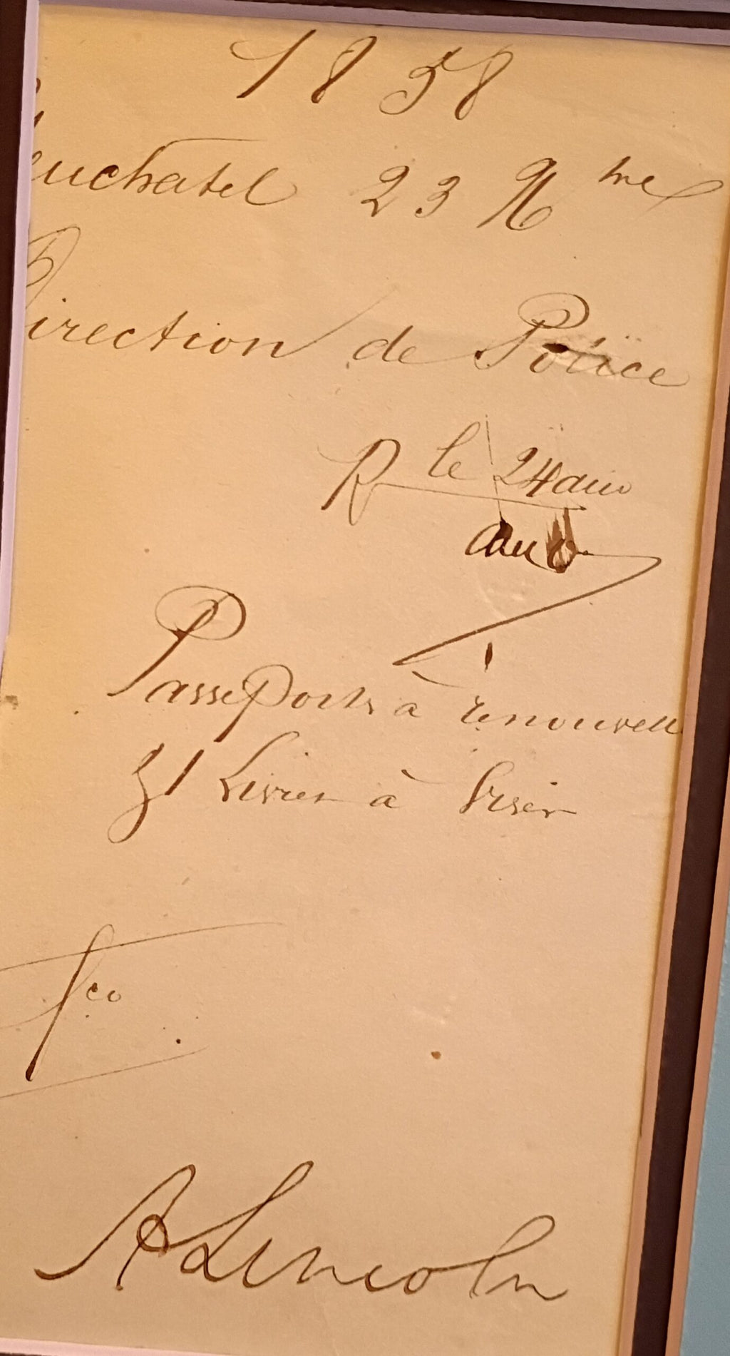 President Abraham Lincoln signature