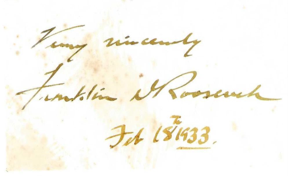 President Franklin D. Roosevelt autograph