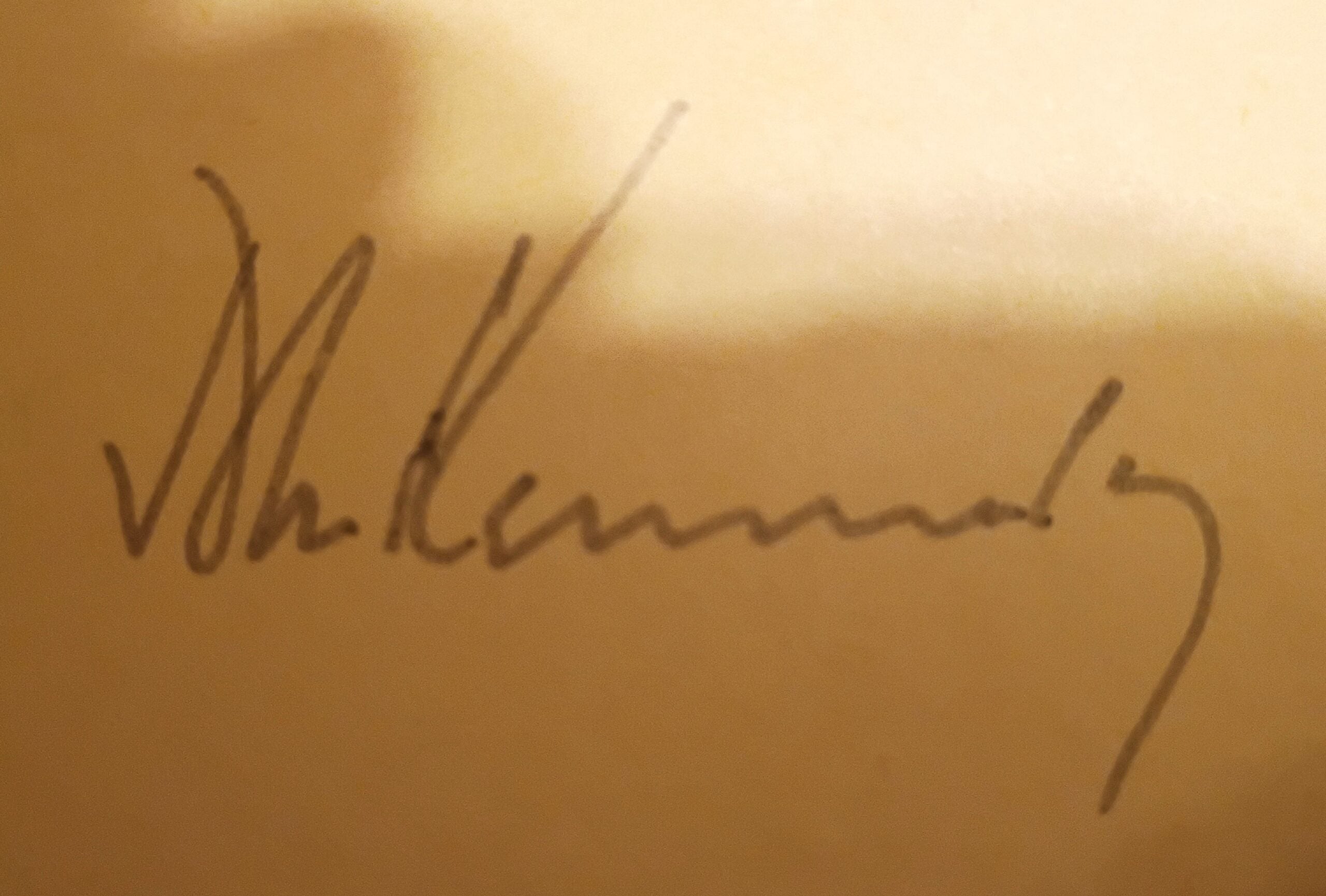 President John F Kennedy autograph