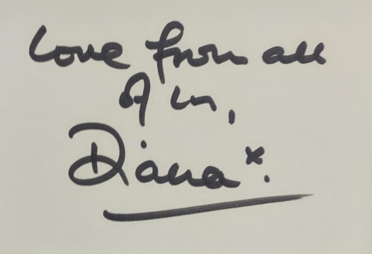 Princess Diana signed photo