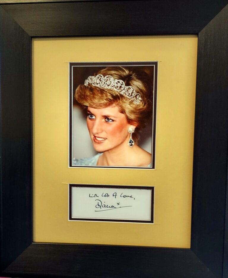 Princess Diana autograph