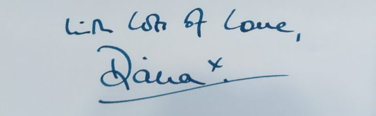 Princess Diana signed photo
