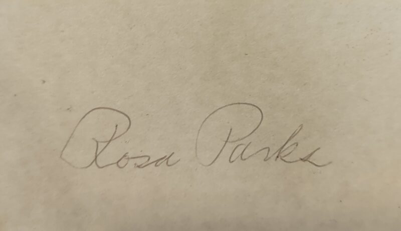 Rosa Parks signed autograph