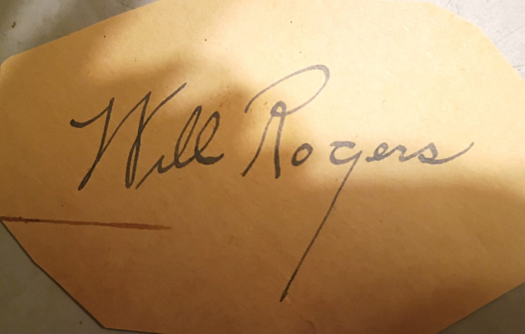 Will Rogers autograph