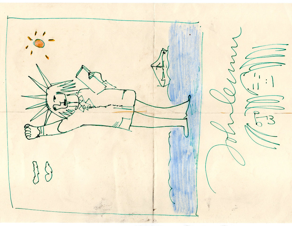 John Lenno sketch of the Statue of Liberty