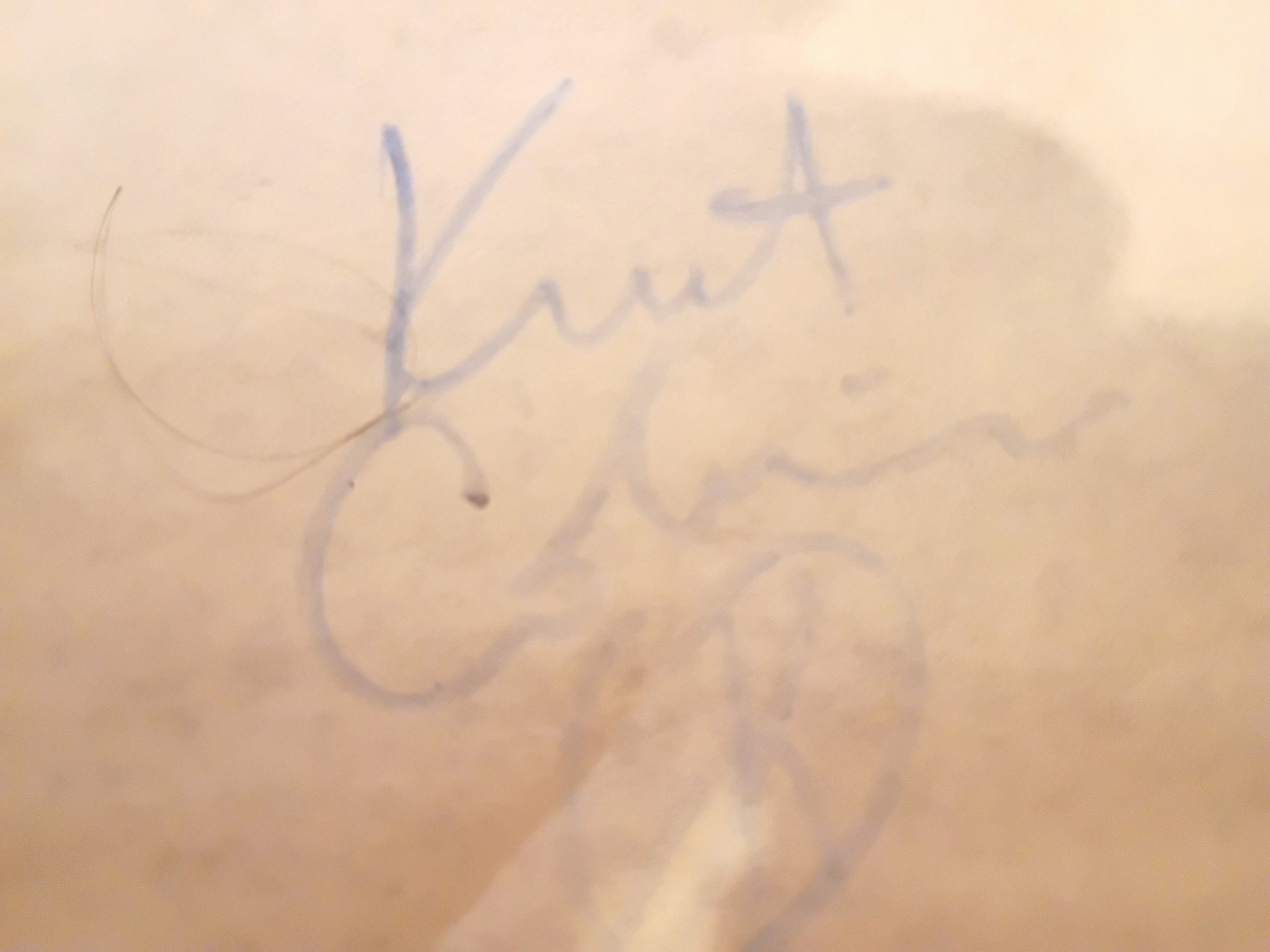 Kurt Cobain autograph