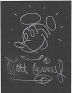 Walt Disney autograph and Mickey Sketch