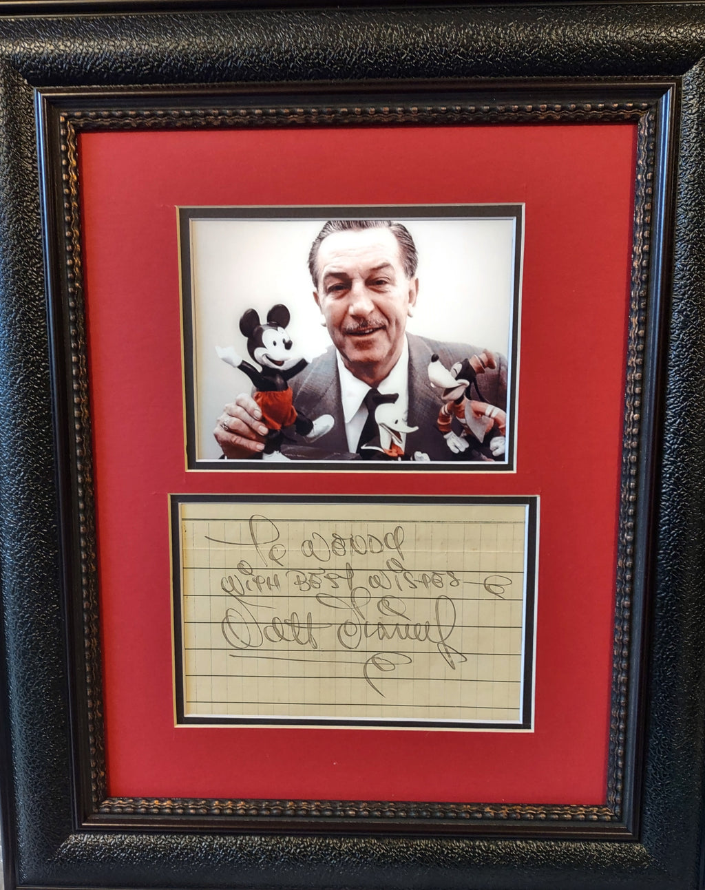 Walt Disney autograph to Woody